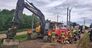 Pijany operował koparką, potrącił 33-latka. Sprawca był poszukiwany