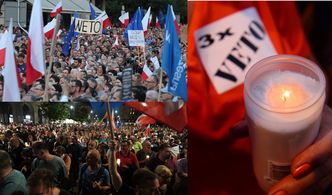 Tak wyglądał protest w Warszawie. 50 TYSIĘCY OSÓB żądało weta od Andrzeja Dudy! (WIDEO)