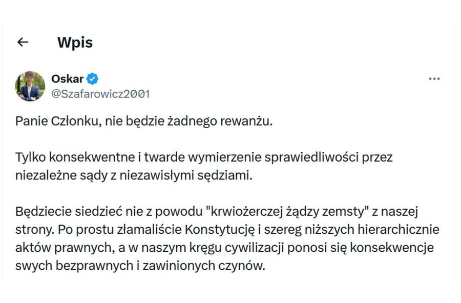 Oskar Szafarowicz odpowiada Witoldowi Zembaczyńskiemu 