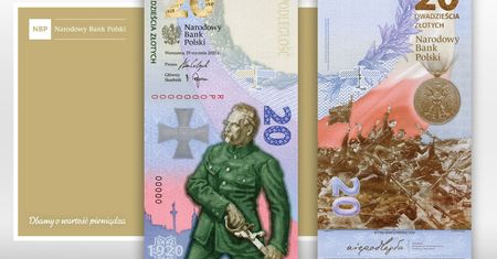 Kolejki przed Narodowym Bankiem Polski. Banknot kolekcjonerski upamiętnia Bitwę Warszawską