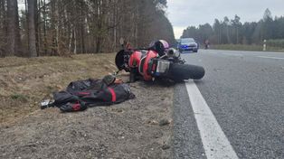 Biały Bór: Zderzenie motocykla z samochodem na DK 25
