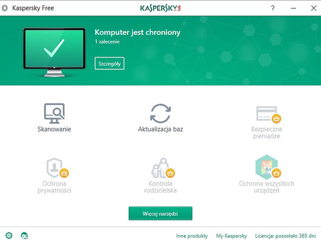 Kaspersky Free – darmowy antywirus dostępny do pobrania z naszego katalogu.