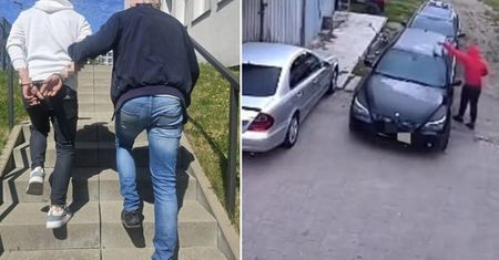 Podpalił BMW znajomego, ogień zniszczył też kolejne auta. 30-latek ze Słupska zatrzymany