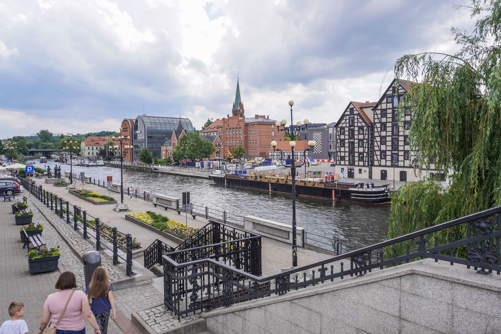 A general view of the old town and Brda River is being seen in Bydgoszcz, Poland, on May 30, 2024 (Photo by Michal Fludra/NurPhoto via Getty Images).