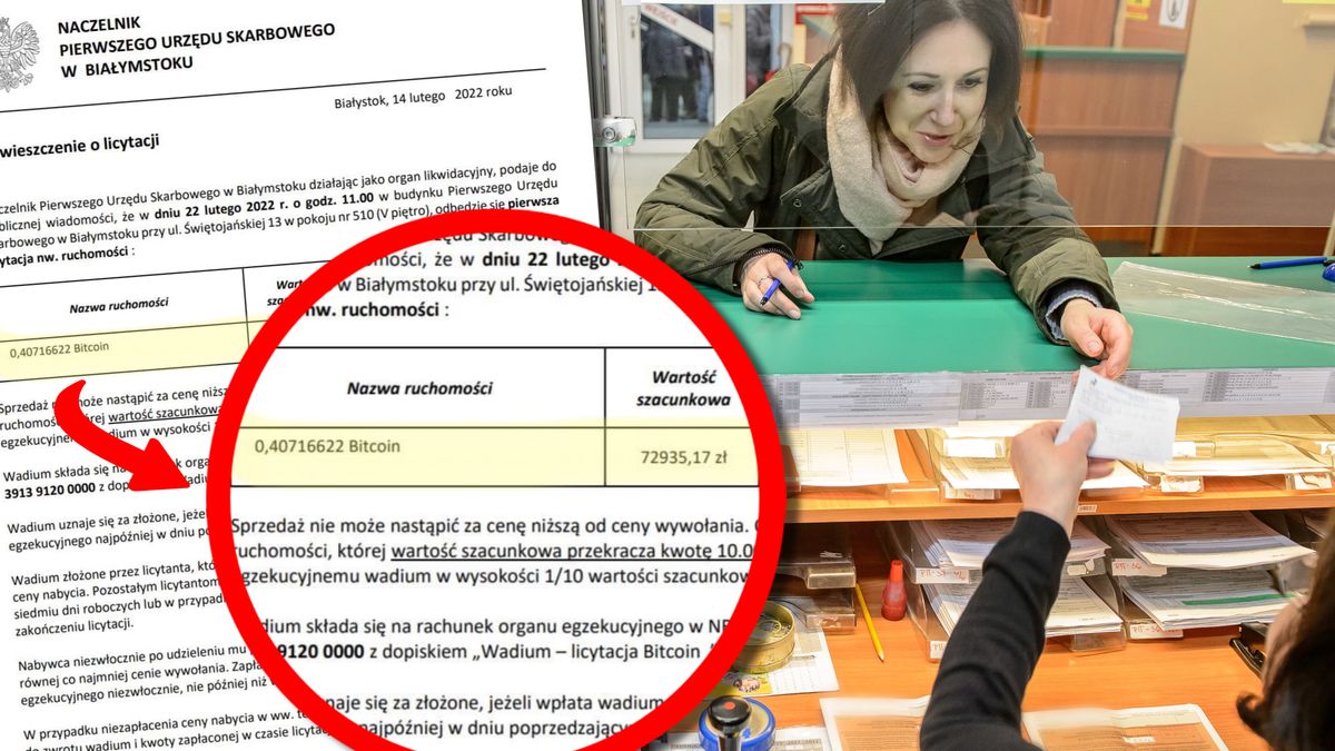 Białostocka skarbówka wystawiła na licytację mniej niż pół bitcoina