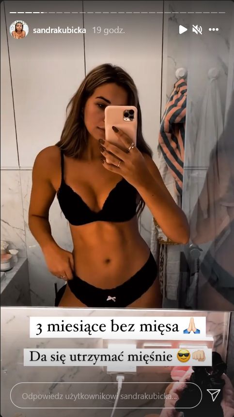 Sandra Kubicka chwali się sylwetką po trzech miesiącach niejedzenia mięsa