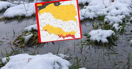 Najwyższy stopień ostrzeżeń. Roztopy i silny wiatr