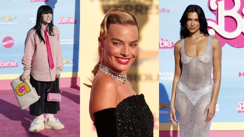 Tłum gwiazd CZARUJE ze ścianki na premierze "Barbie" w Los Angeles