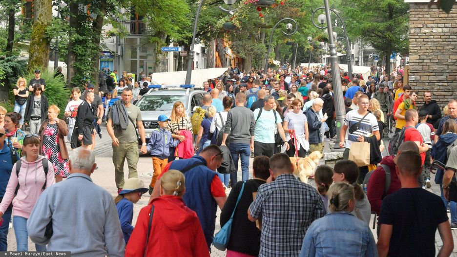 Najazd turystów na Zakopane