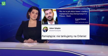 Posłowie bojkotują stacje Orlenu. "Wiadomości" pokazują atak w Rymaniu
