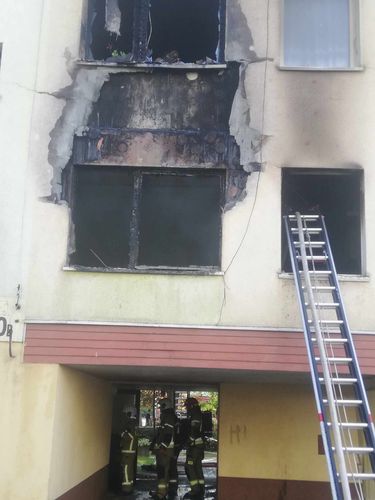 Pożar mieszkania w Dzierżoniowie.