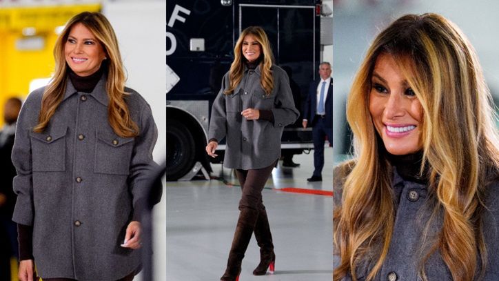 Melania Trump przybywa na spotkanie z żonami żołnierzy