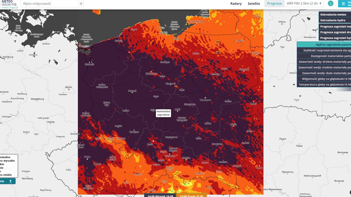 Rosnie zagrożenie pożarowe