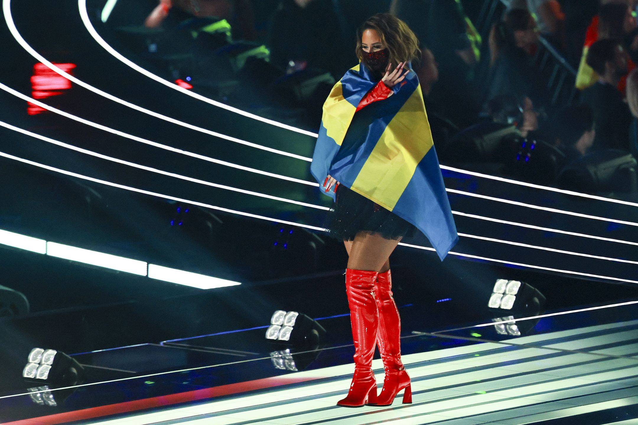 Felicia of Sweden attends the dress rehearsals for the grand final of the 70th Eurovision Song Contest (ESC) in Vienna, Austria, 15 May 2026. The grand final of the ESC 2026 is scheduled for 16 May. EPA/HANNIBAL HANSCHKE Dostawca: PAP/EPA.