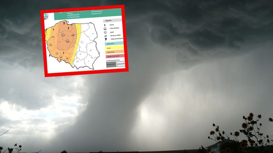 IMGW wydało ostrzeżenia przed trąbami powietrznymi