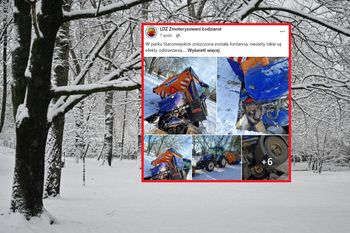 Tak zakończyło się odśnieżanie parku w Łodzi. "Kto teraz zapłaci za naprawę?"