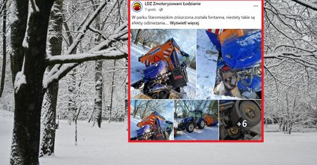 Tak zakończyło się odśnieżanie parku w Łodzi. "Kto teraz zapłaci za naprawę?"