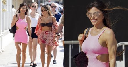 Odstawiona w różową mini z wycięciami Lauren Sanchez ruszyła na shopping z przyjaciółką. Figura godna pozazdroszczenia?