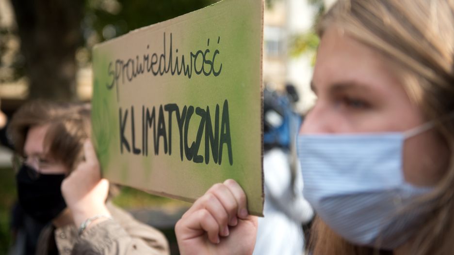Poznan 25.09.2020
Mlodziezowy Strajk Klimatyczny na Placu Wolnosci w Poznaniu. .