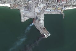 Rosyjski okręt "Saratow" zniszczony. Zdjęcia satelitarne