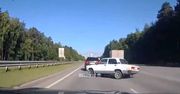 Tiumeń. Wypadek łady na autostradzie. Nagranie świadka