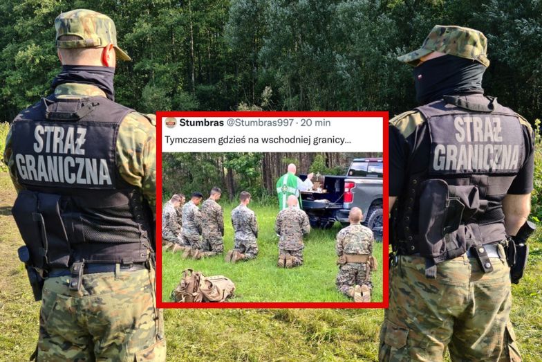 Msza na granicy polsko-białoruskiej? Zdjęcie klęczących żołnierzy obiegło sieć