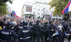 Strajk przeciwko obostrzeniom COVID-19. W Słowenii starcia z policją