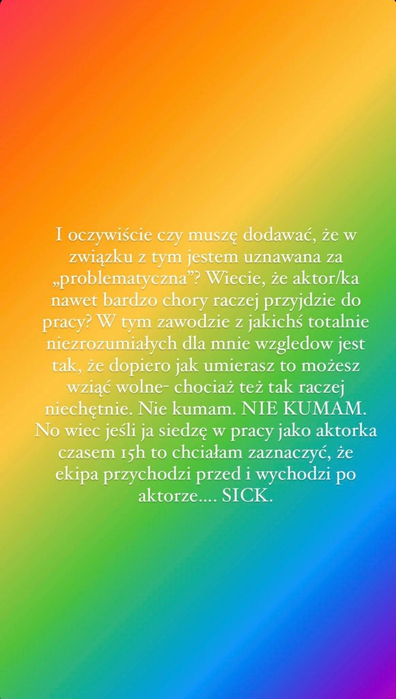 Aleksandra Domańska pomstuje na "kulturę zap*erdolu"