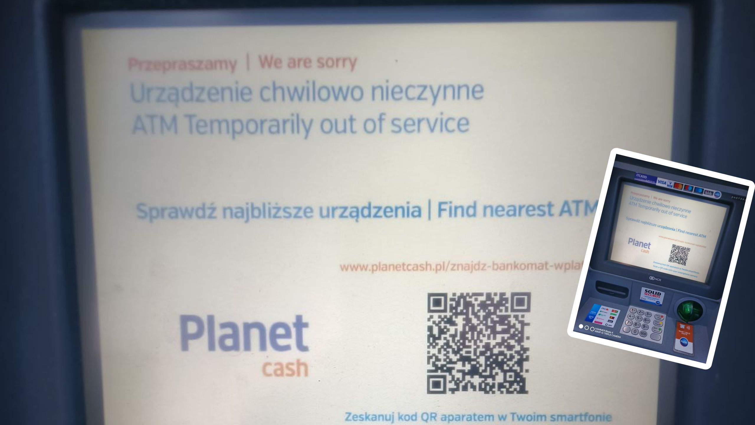 Ekran bankomatu Plant Cash w Ścinawie