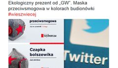 Dziennikarze wyśmiali sugestię TVP Info, że maseczka z „Gazety Wyborczej” przypomina czapkę Armii Czerwonej