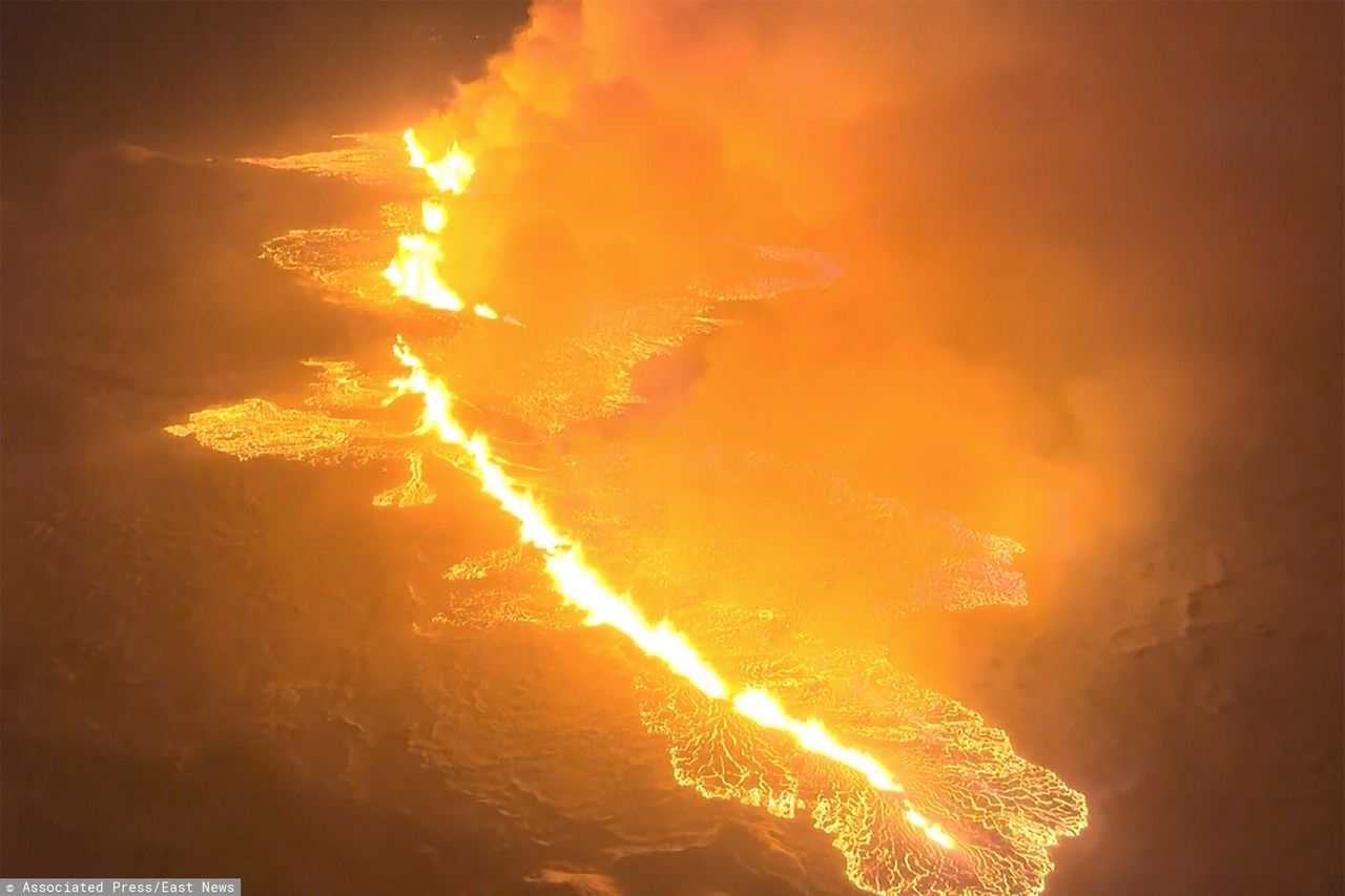 Działo się we wtorek w nocy. Wybuchł wulkan na Islandii. Duża erupcja