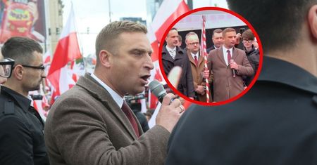 Ruszyli w kierunku kancelarii Tuska. Bąkiewicz nagle wyjął kosę