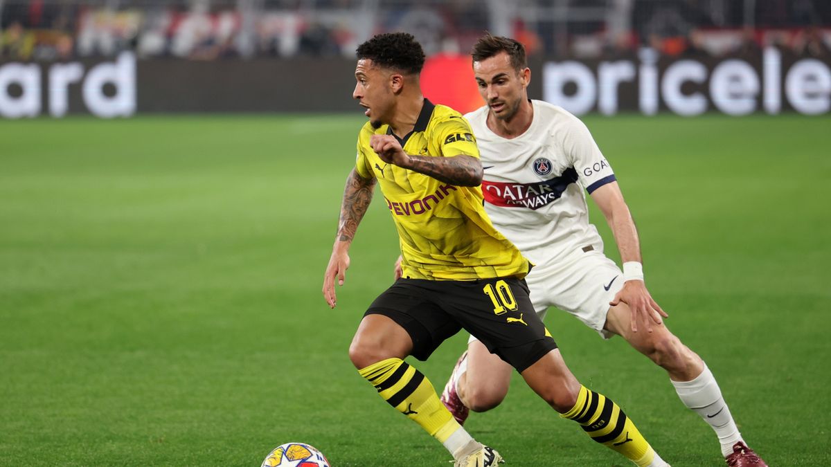 PAP/EPA / CHRISTOPHER NEUNDORF / Na zdjęciu: Jadon Sancho