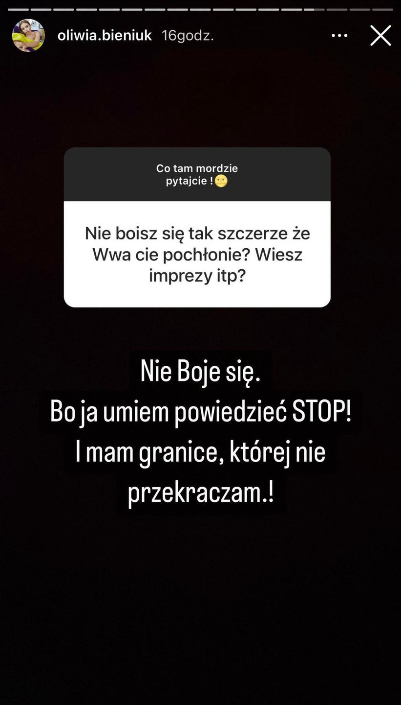 Oliwia Bieniuk o przeprowadzce
