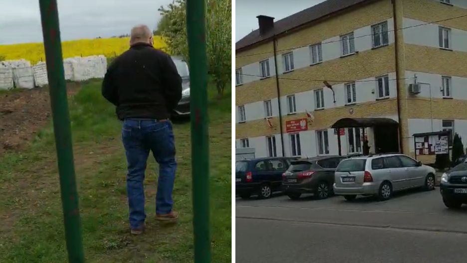 Prezes OSP Trzcianne nakręcił zastępcę wójta chwilę przed tym, jak ten miał go potrącić samochodem