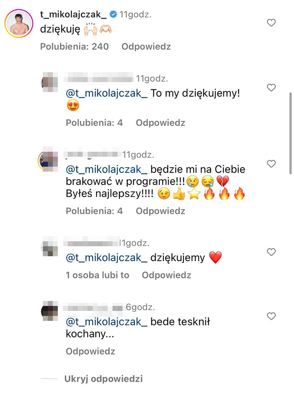 Komentarze na profilu "Top Model"