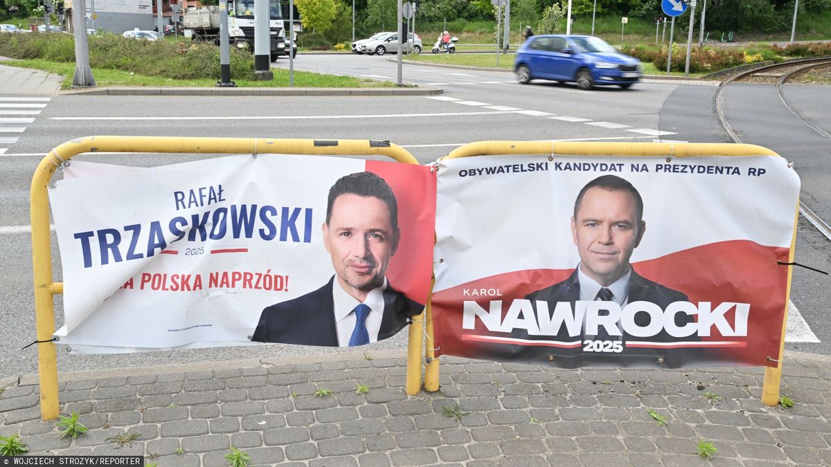 Plakaty wyborcze 2025
23.05.2025 Gdansk Kampania wyborcza prezydencka 2025 druga tura plakaty wyborcze
Fot. Wojciech Strozyk/REPORTER
N/z: baner Karol Nawrocki Rafal Trzaskowski
Wojciech Strozyk/REPORTER