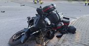 Michów: Zderzenie motocykla z samochodem. Motocyklista trafił do szpitala