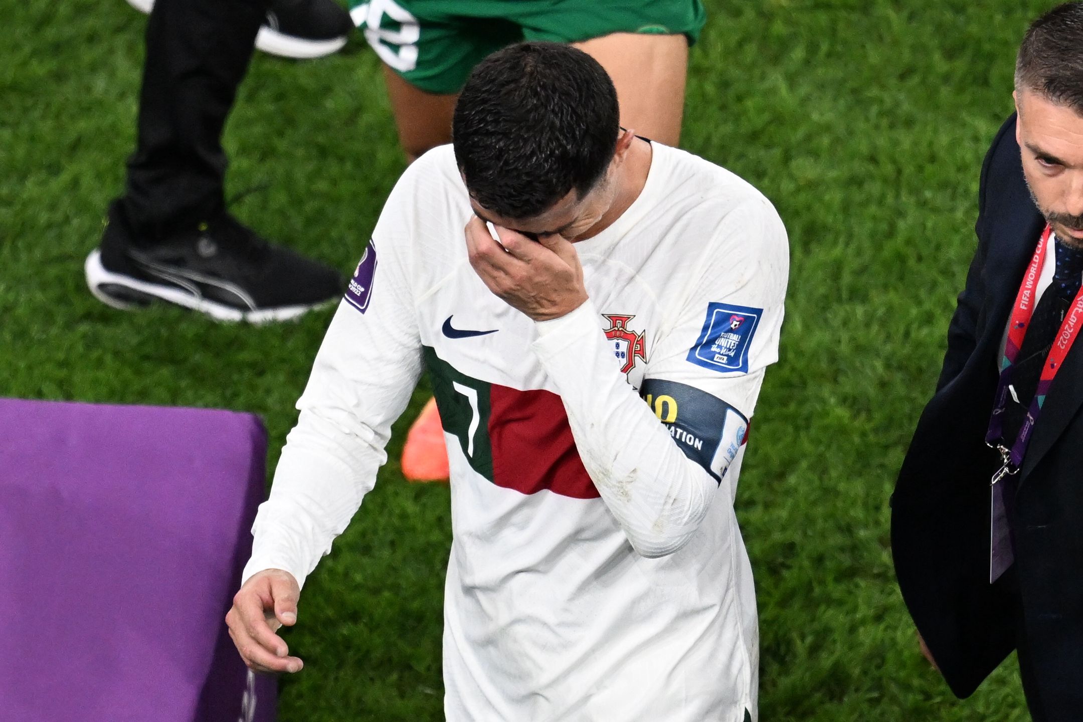 Cristiano Ronaldo płacze po odpadnięciu Portugalii z mundialu