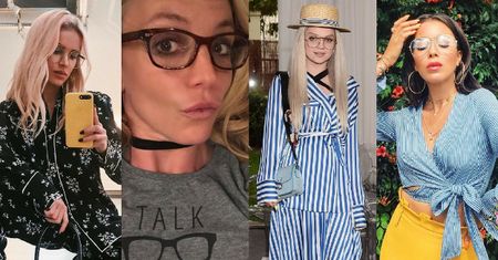 Damskie okulary zerówki w stylizacjach celebrytek