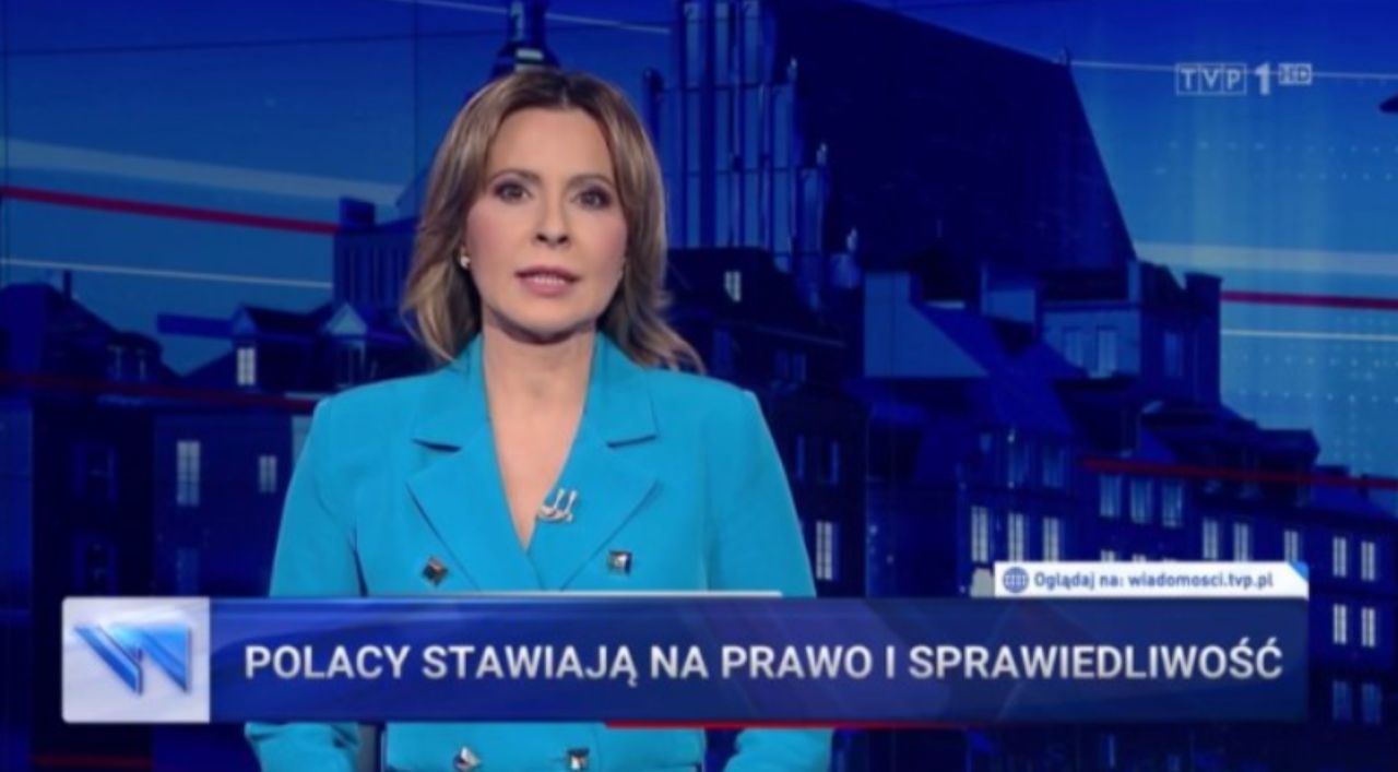 Jeden ze sławnych "pasków" w "Wiadomościach" TVP