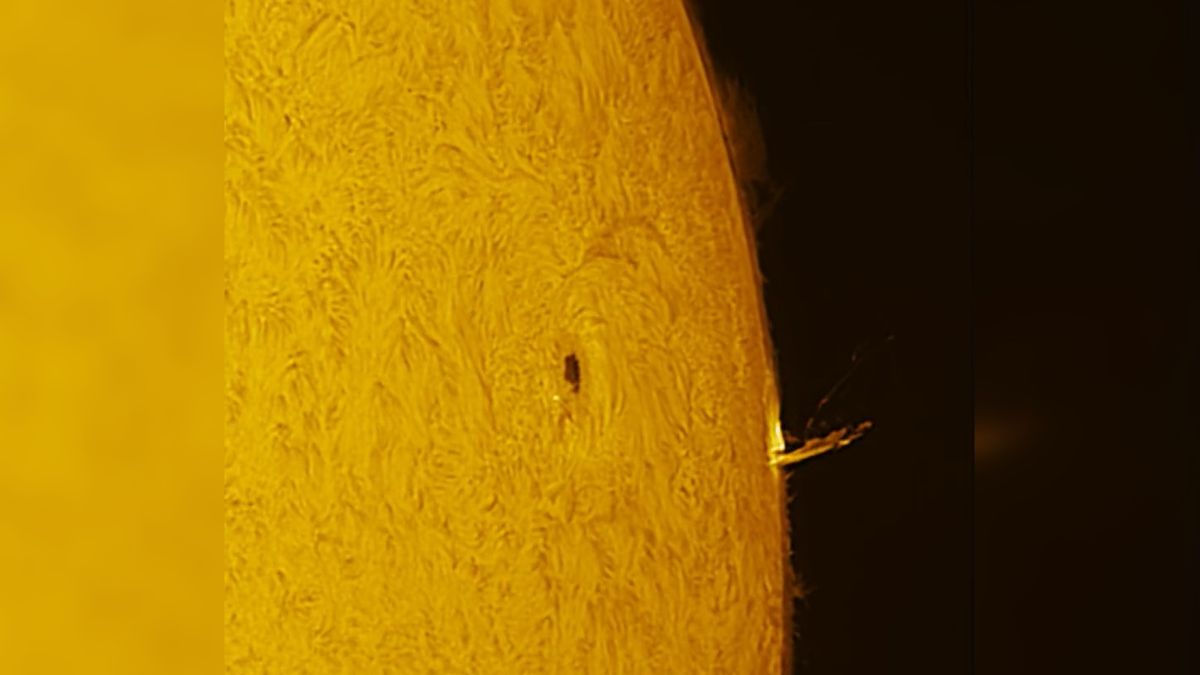 Potężna eksplozja na Słońcu. Astrofotograf uchwycił zjawiskowy rozbłysk 1