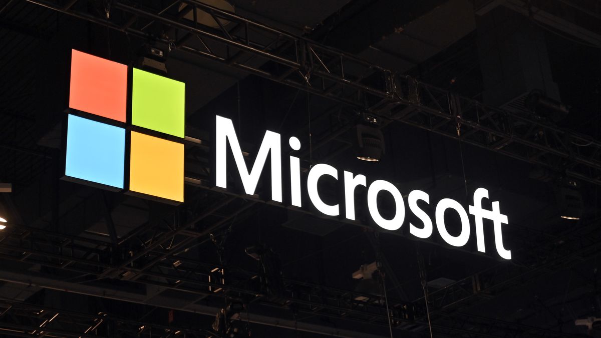 LAS VEGAS, NEVADA - JANUARY 06: Microsoft Corporation booth signage is displayed at CES 2023 at the Las Vegas Convention Center on January 6, 2023 in Las Vegas, Nevada. CES, the world's largest annual consumer technology trade show, runs through January 08 and features about 3,200 exhibitors showing off their latest products and services to more than 100,000 attendees. (Photo by David Becker/Getty Images)