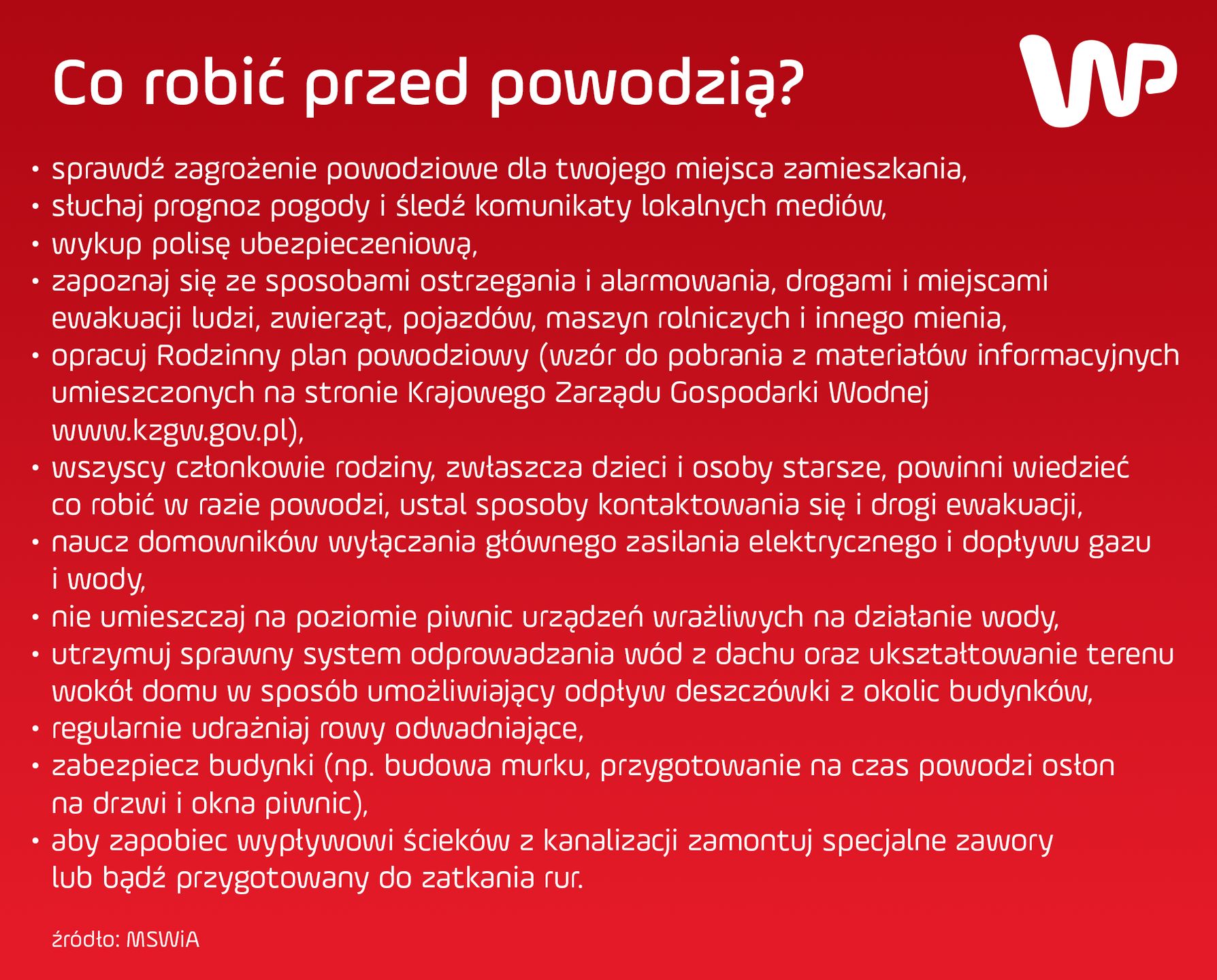 Co robić przed powodzią
