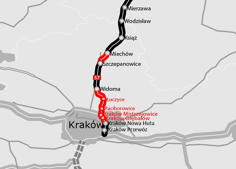 W sobotę o godz. 13 zamknięty w obu kierunkach zostanie odcinek Szczepanowice - Widoma, a w kierunku Krakowa odcinek Książ - Miechów. Wszystko zostanie otwarte wraz z odcinkiem Miechów - Szczepanowice