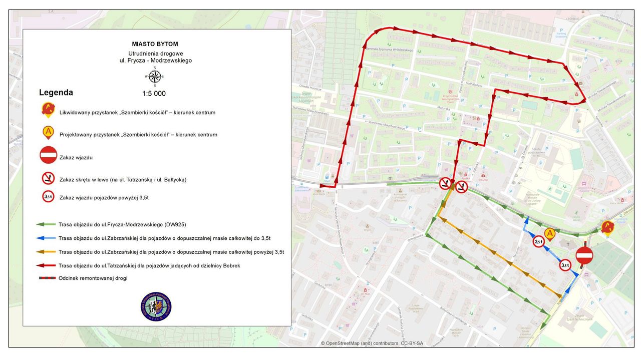 Bytom. Z powodu torowiska zamknięty zostanie odcinek ul. Frycza-Modrzewskiego.