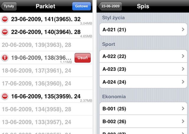 eGazety Reader – przegląd prasy na iPhonie 3
