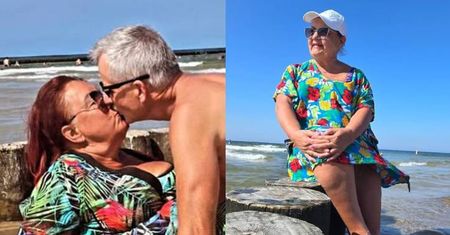 64-letnia Izabela Zeiske udziela porad małżeńskich, OBŚCISKUJĄC SIĘ z mężem nad brzegiem Bałtyku