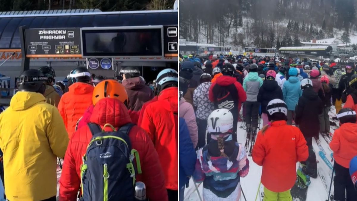 Tłumy turystów w górach