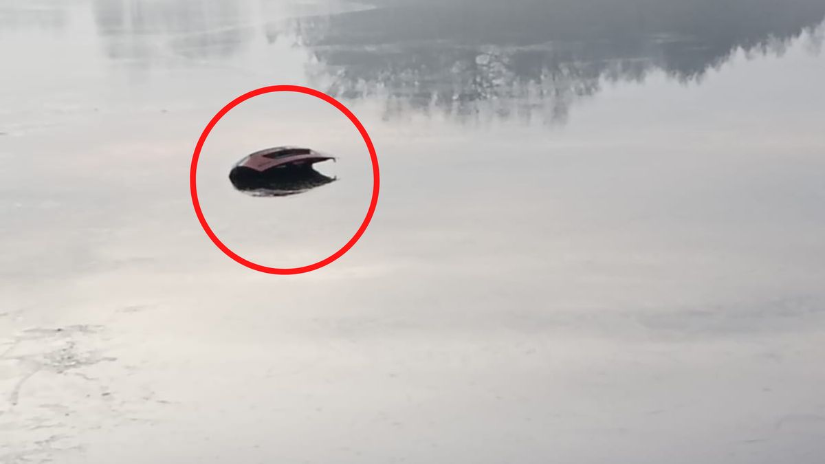 Samochód wpadł do stawu.